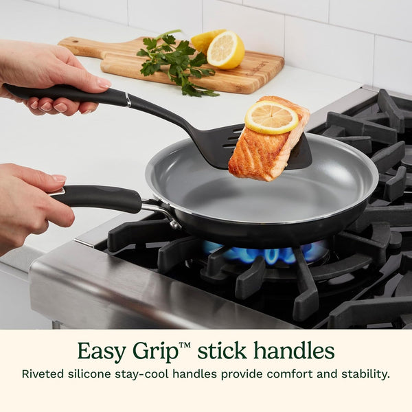 , 3-Pc Classic Ceramic Nonstick Skillet Set, Amazon Exclusive, 35C22-3BK5