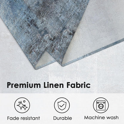 Farmhouse Placemats Set of 4, 12X18 Inch, Denim Blue3