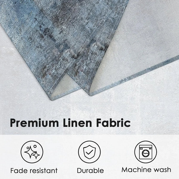 Farmhouse Placemats Set of 4, 12X18 Inch, Denim Blue3
