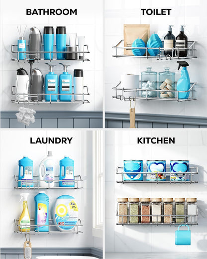 Shower Caddy Adhesive, Shower Shelves, Shampoo Holder for Bathroom8