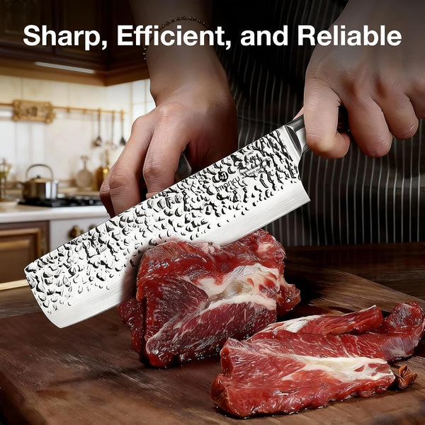 Nakiri Knife 7 Inch,Razor Sharp Japanese Kitchen Knife Chef Knife8