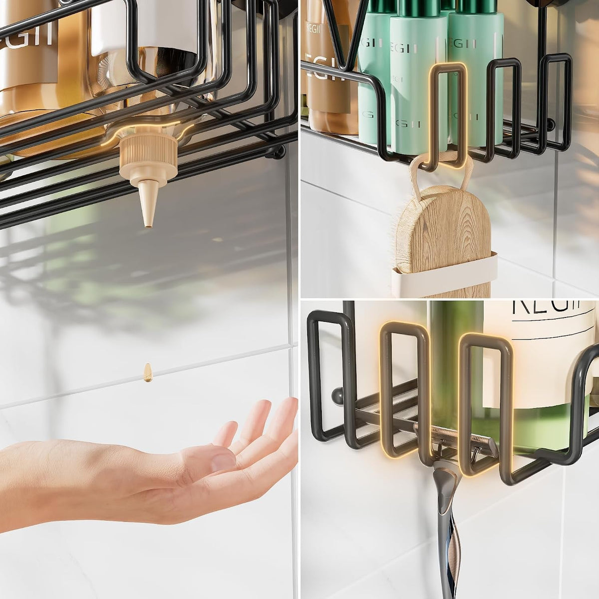 suction-cup-shower-caddy-with-hooks-no-drill-bathroom-organizer