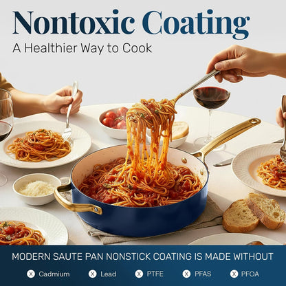 4Qt Saute Pan with Lid, 12 Inch Deep Frying Pan | Ceramic Nonstick Coating Made without PTFE/PFOA/PFOS, Stay Cool Handles, Oven and Dishwasher Safe3