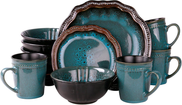 ’S Mystic Waves 16 Piece Dinnerware Set1