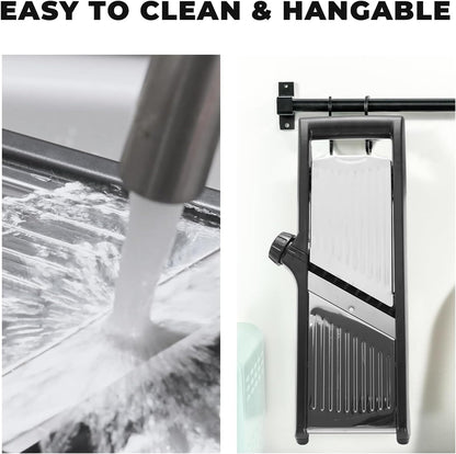 Adjustable Mandoline Slicer 5-In-1 Stainless Steel Vegetable Cutter6