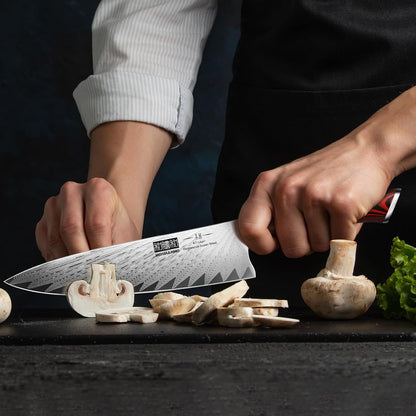 Damascus Chef Knife, 8" Professional Japanese Kitchen Knife & G108