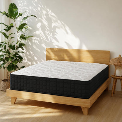 Full Size 12 Inch Hybrid Innerspring Mattress, Individual Pocket Coils Gel Memory Foam, Medium Soft Black & White Cover, Fiberglass Free Certipur-Us Certified Compressed Bed in a Box, 54" X 75"4
