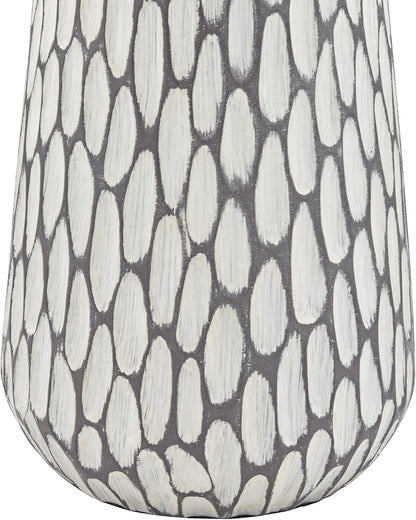 Philip 28 1/4" Tall Table Lamps Set of 2 Gray Wash Cottage Coastal Modern | White Living Room Bedroom House Bedside Nightstand Home Office Family Tapered Drum Shade7