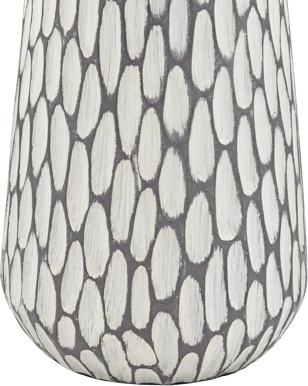 Philip 28 1/4" Tall Table Lamps Set of 2 Gray Wash Cottage Coastal Modern | White Living Room Bedroom House Bedside Nightstand Home Office Family Tapered Drum Shade7