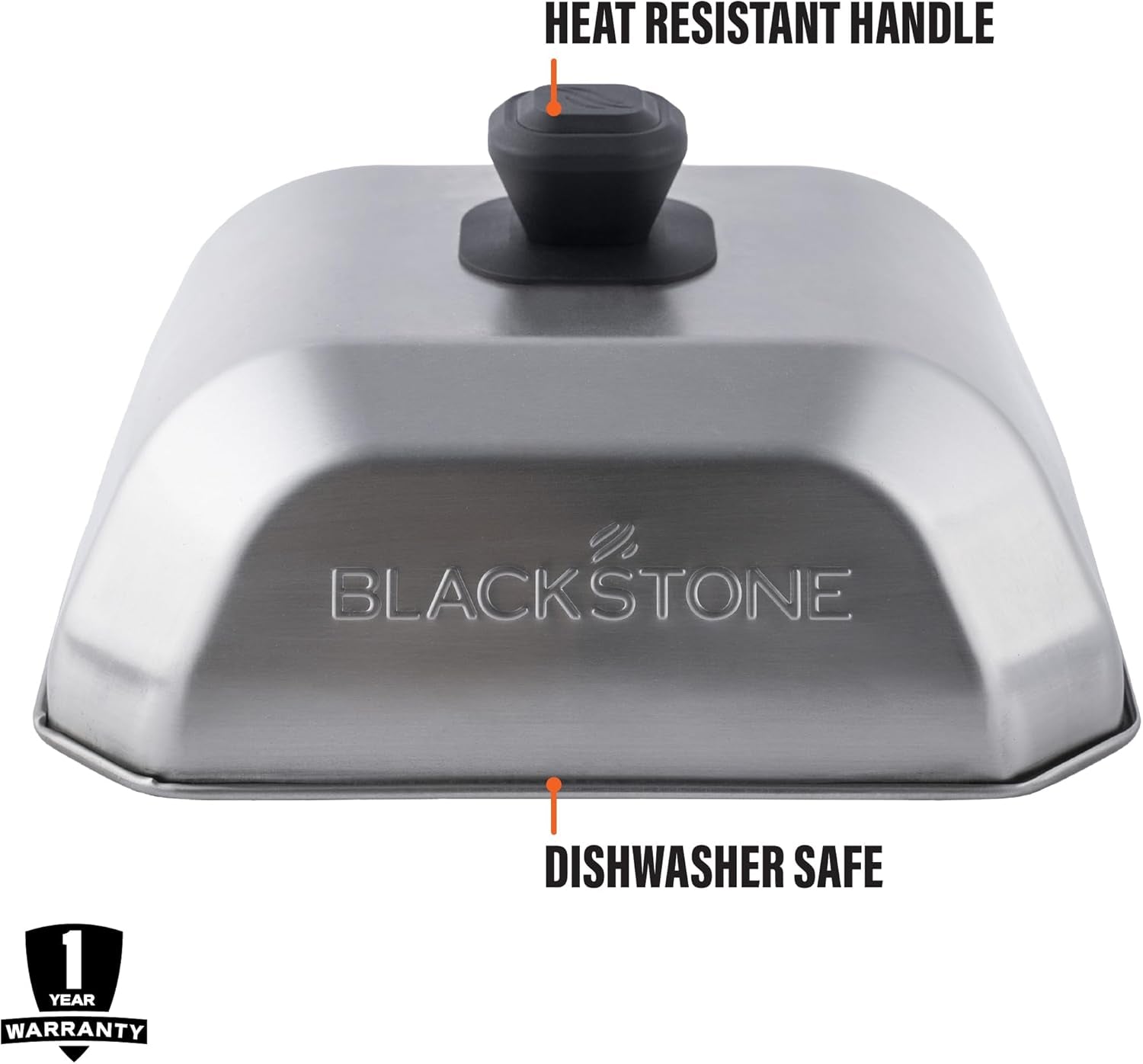 blackstone®-stainless-steel-basting-cover-medium-square-blackstone®-5555-durable-heat-resistant-handle-dishwasher-safe-for-steaming-veggies-melting-cheese-more