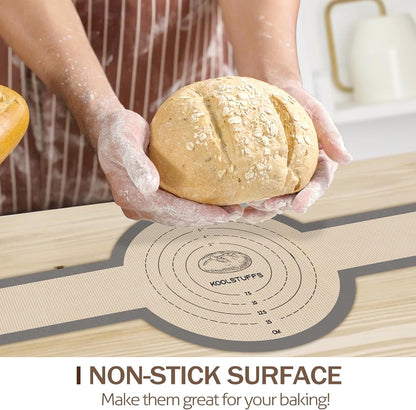 Sourdough Silicone Bread Sling for Dutch Oven, 2 Pack | Long Handles for Dough Transfer, Nonstick Bread Release, Dishwasher Cleanup, Flexible Reusable Design, Round, Gray2