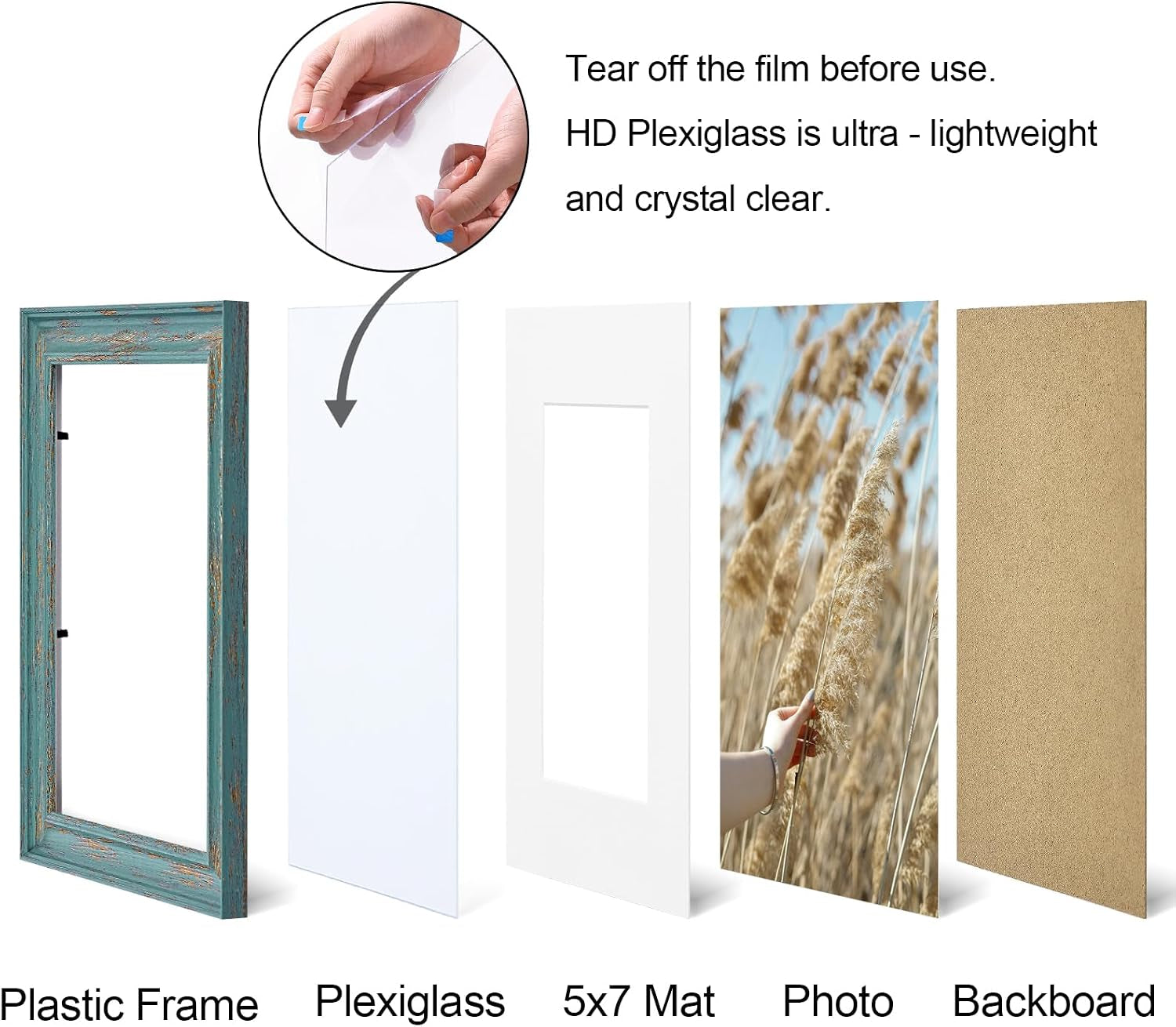 8x10-picture-frames-set-of-2-vintage-photo-frames-rustic-blue