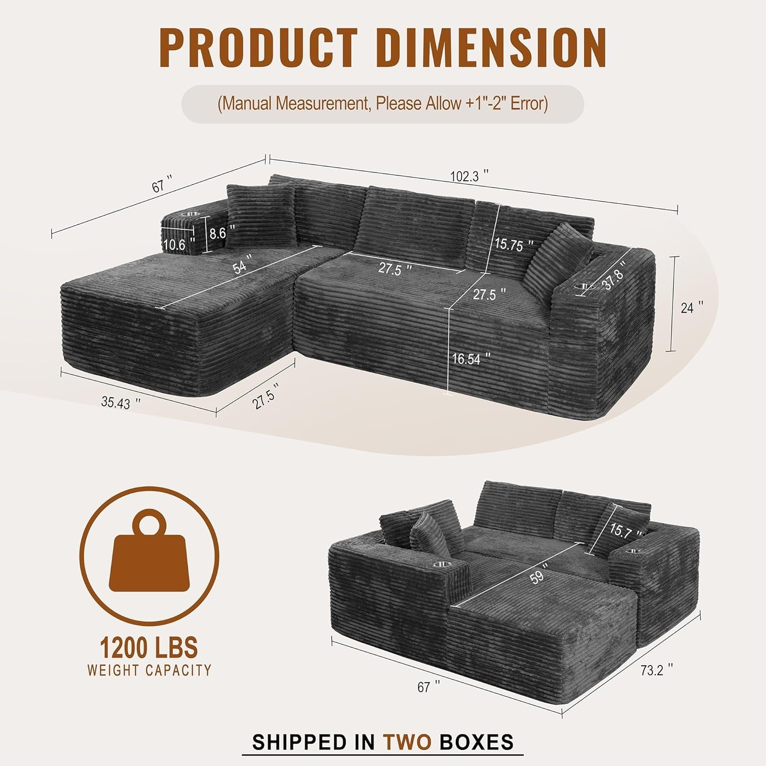 103-boneless-couches-for-living-room-with-2-cup-holders-l-shaped-modular-sectional-sofa-set-no-assembly-needed-plush-corduroy-living-room-set-dark-gray