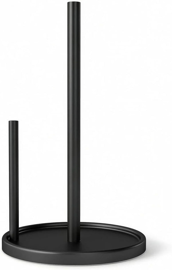 Paper Towel Holder Countertop, Black Kitchen Paper Towels Holder, Paper Roll Holder with Weighted Base1