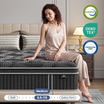 12" Full Mattress, Pocket Spring, Pressure Relief & Gel Memory Foam8