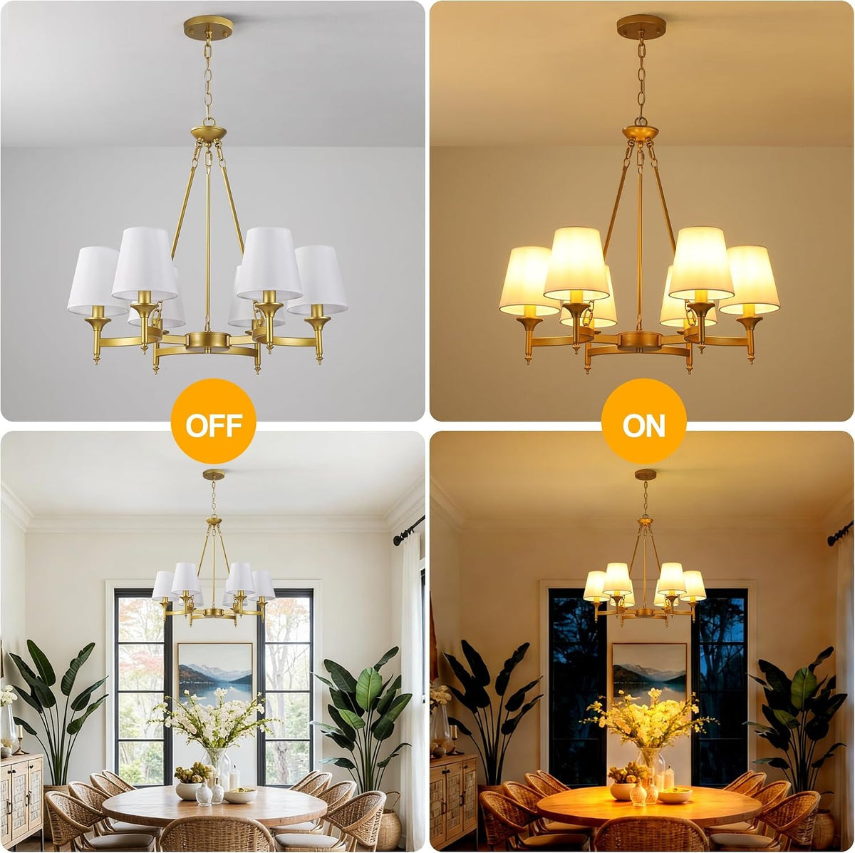 gold-farmhouse-chandelier-27-2-6-light-round-pendant-white-fabric-shades