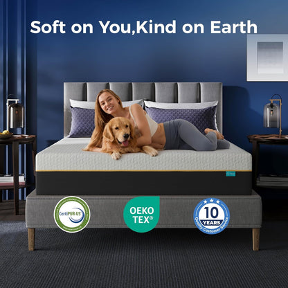 14 Inch Queen Mattress Cooling Gel Foam, 7 Zone Spring Support, Firm9