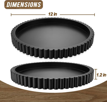 Handmade 12In Decorative Tray for Coffee Table Tray Decor, Black Wooden Decorative round Tray for Kitchen, Living Room, Home Decor2
