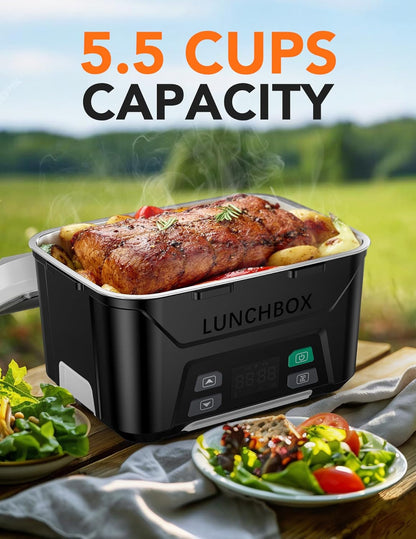 Cordless Electric Lunch Box, Heated Lunch Box for Men with Timer4