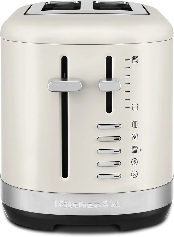 Kitchenaid 2-Slice Automatic Toaster with Extra Wide Slots, Porcelain White | Extra Wide Slots for Bagels and English Muffins, Wide Range of Toasting Shades, Removable Crumb Tray, Model KMT2109PL5