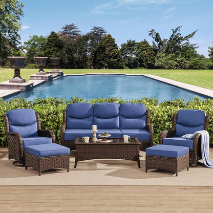 Luxury High Back Patio Furniture Set with 6-Inch Thick Cushion7