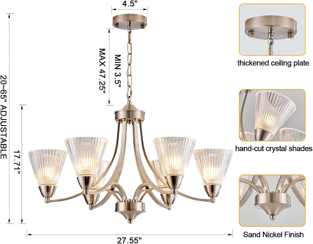 6-light-brushed-nickel-dining-room-light-fixture-dimmable-modern-farmhouse-chandelier-height-adjustable-hanging-light-clear-glass-shades-vintage-silver-chandelier-for-kitchen-island-entryway