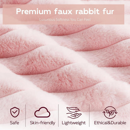 Twin Size Faux Fur Upholstered Daybed with Trundle, Side Pockets, Pink5