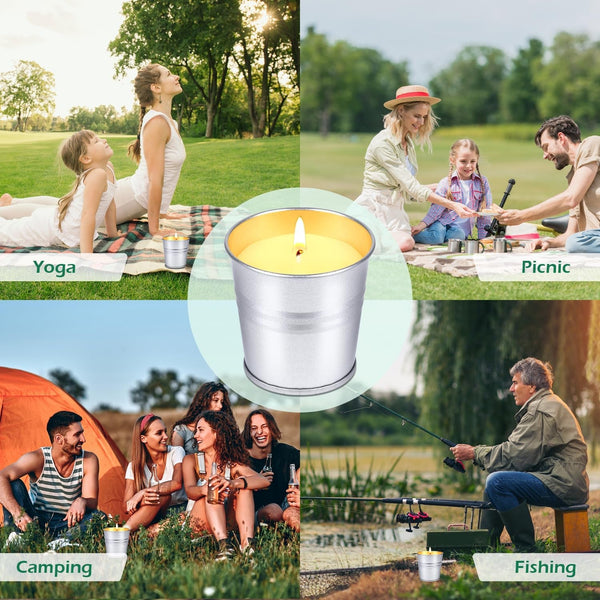 Citronella Candles Outdoor Indoor, 12 Pack Citronella Candles for Patio, Summer Outdoor Candle Bulk for Home Garden Yard Camping outside Decorative, 2.2Oz Small Candle Set8