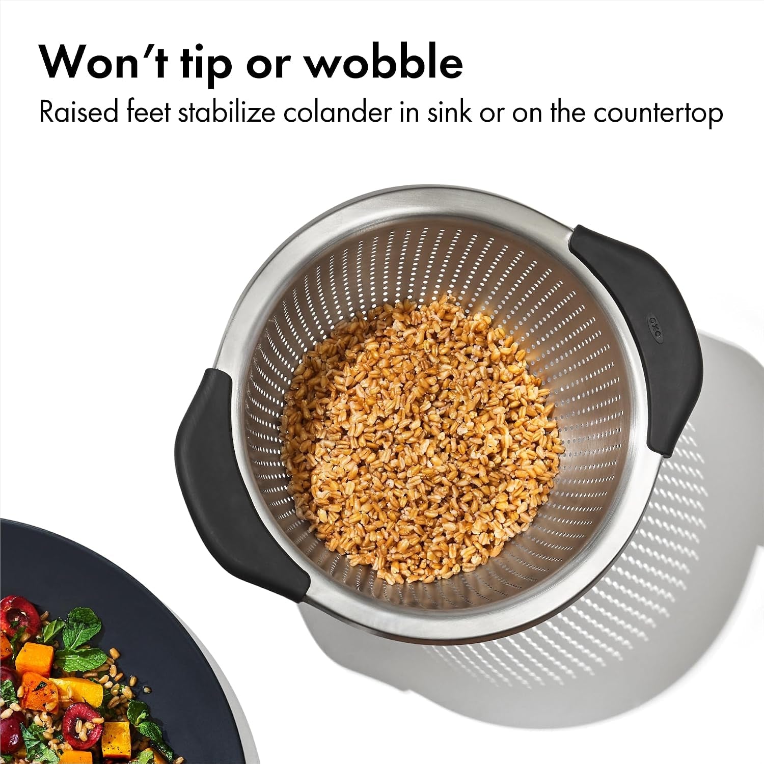 oxo-good-grips-strainer-5-qt-capacity-stainless-steel-colander-nesting-design-for-easy-storage-non-slip-handles-drains-pasta-and-vegetables-dishwasher-safe
