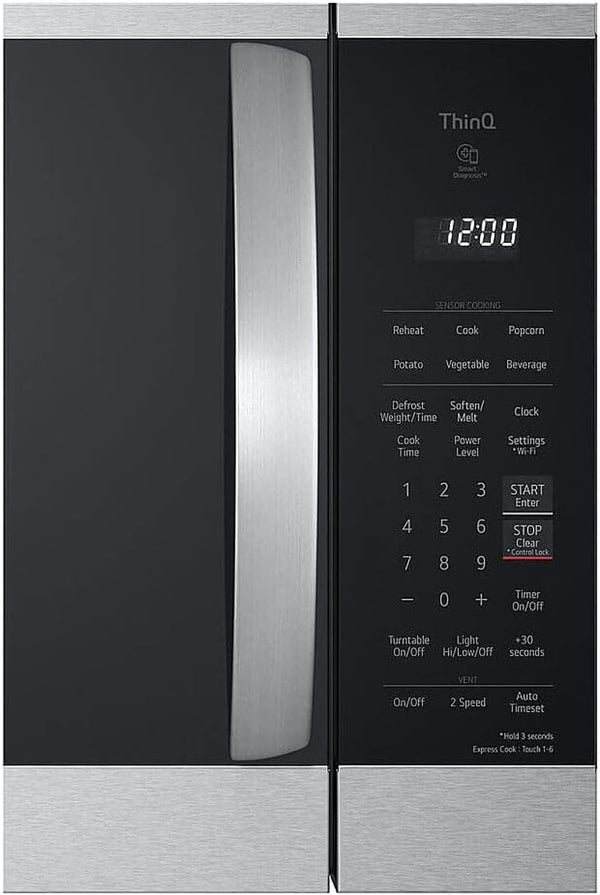 1.8 Cu. Ft. 30 In. W Smart over the Range Microwave Oven with Easyclean in Printproof Stainless Steel 1000-Watt4