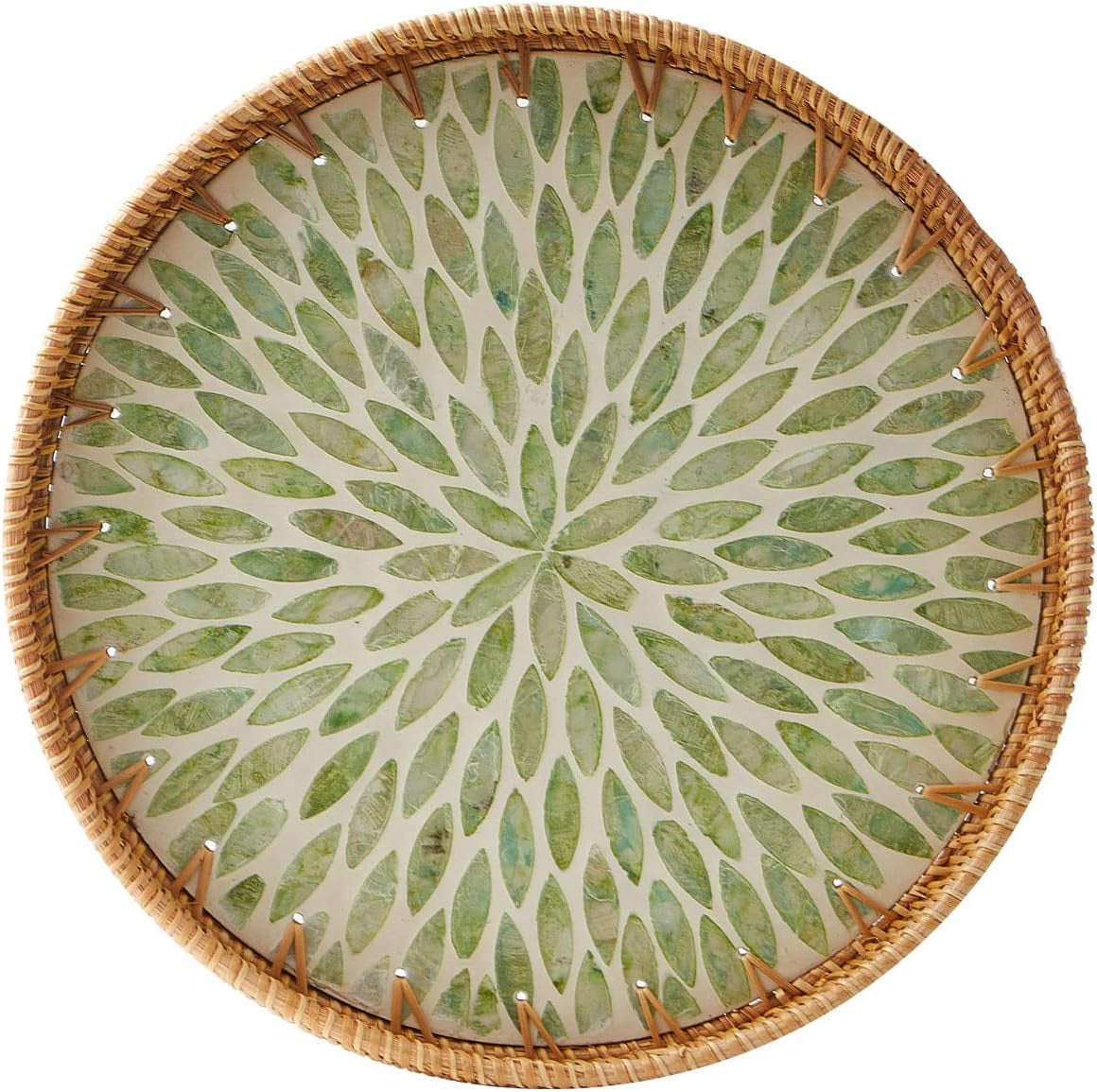round-rattan-tray-with-mother-of-pearl-inlay-rattan-serving-tray-with-wooden-base-decorative-wicker-basket-for-table-decor-storage-and-display-of-coffee-bread-food-fruit-leaf