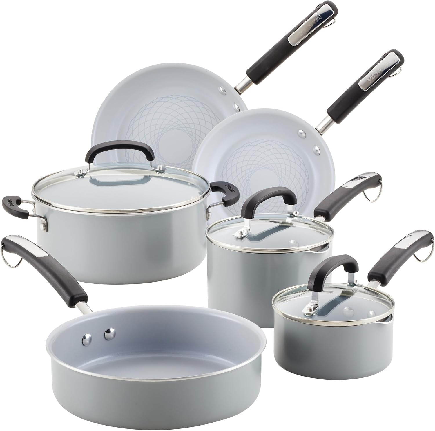 ecoadvantage-ceramic-nonstick-cookware-pots-and-pans-set-13-piece-gray