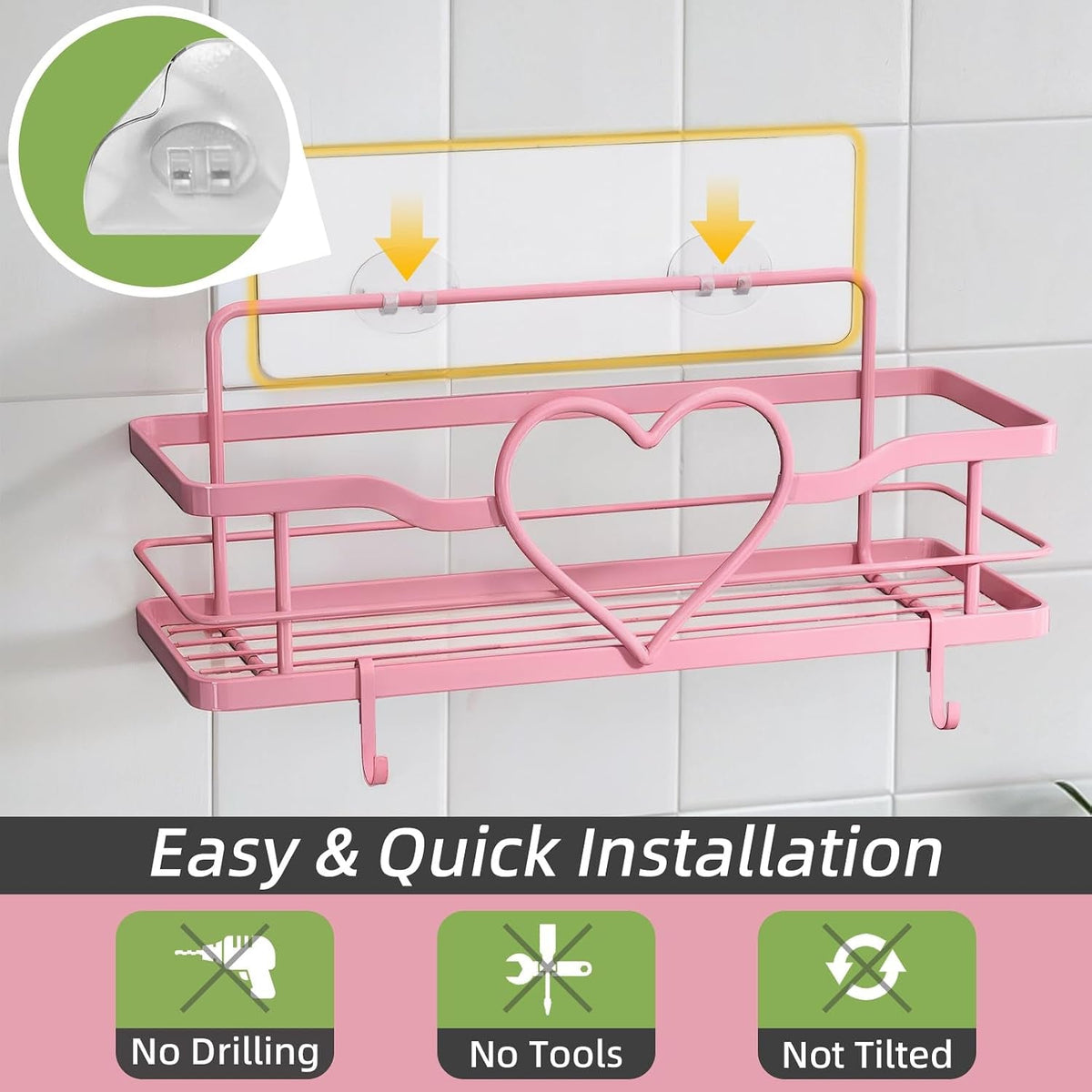 pink-shower-caddy-with-4-removable-hooks-2-pack-sweet-heart-shower-shelves-no-drilling-adhesive-organizer-shelf-for-bathroom-shower-kitchen-bedroom