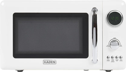 Haden 700 Watt 0.7 Cubic Foot Microwave Oven with Digital Controls | Defrost, and Instant Start Countertop Small Appliance, Ivory/Chrome1
