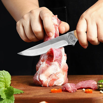 Meat Cleaver, 4 Inch Utility Knife Slicing Fish Fruit Boning Knives Forged Blade Butcher Knife Wood Handle Kitchen Knives6