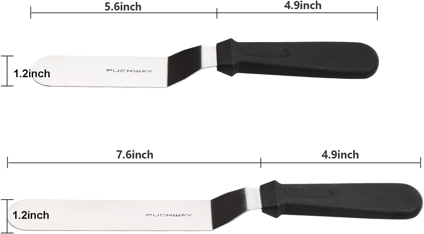 angled-icing-spatula-stainless-steel-offset-spatula-cake-spatula-set-of-2-black-6-8-inch-blade