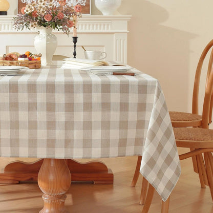 Gingham Tablecloths Rectangular Washable Picnic Table Cover 55”X 70”1