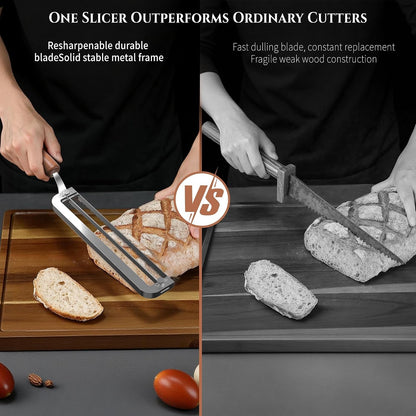 Adjustable Bread Knife for Homemade, Thickness Guide, Raised Handle, Right5