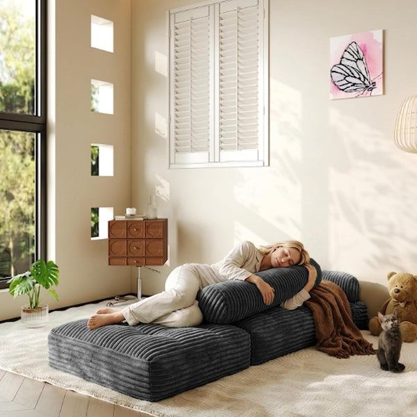 3-In-1 Folding Sofa Bed, 34" Detachable Foldable Chair Bed Sleeper10