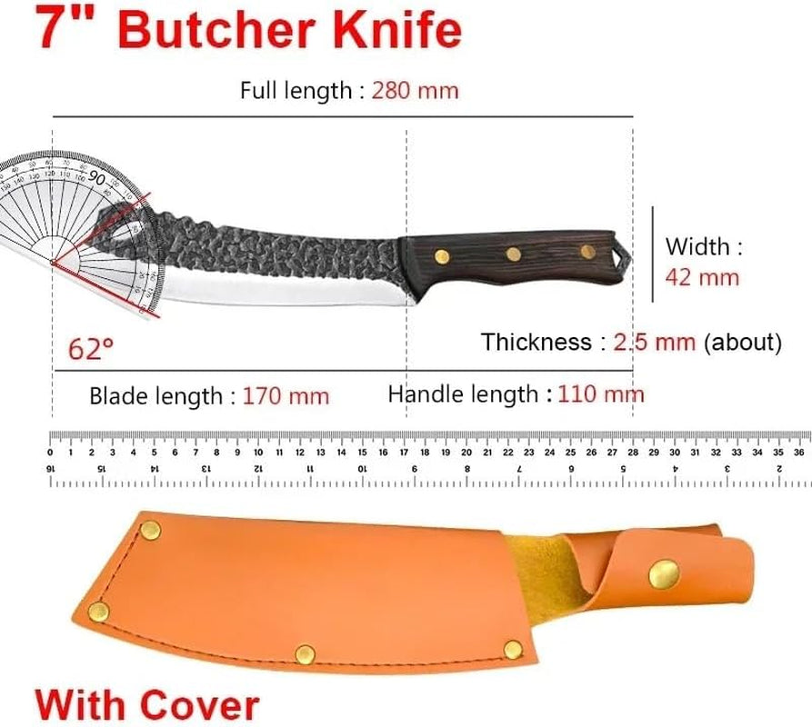 meat-cleaver-cleaver-knife-7-inch-handmade-kitchen-knives-chef-cooking-slicing-vegetable-butcher-knife-stainless-steel-blade-wood-handle-with-cover