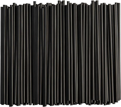 7.75" Black Plastic Drinking Straws [250 Count] | Food-Safe, Strong & Sturdy, Resists Breaking, Disposable & Hygienic, Suitable for Hot or Cold Drinks1