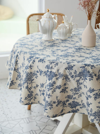 Pastoral round Table Cloth 100% Polyester Fabric 60 Inch Diameter5