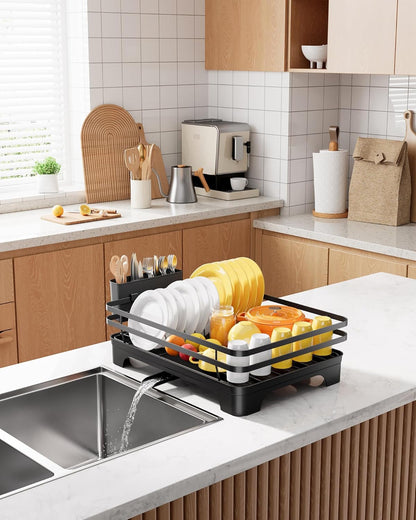 Multi-Functional Dish Drying Rack, 15.7" X 12.0" X 5.5", Black8
