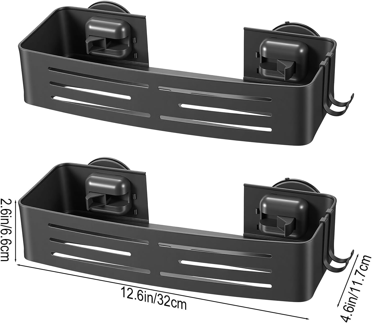2-pack-shower-caddy-suction-cups-shower-shelves-with-4-hooks-rust-proof-aluminum-alloy-large-capacity-no-drilling-required-removable-bathroom-storage-rack-for-shampoo-shower-gel-razors