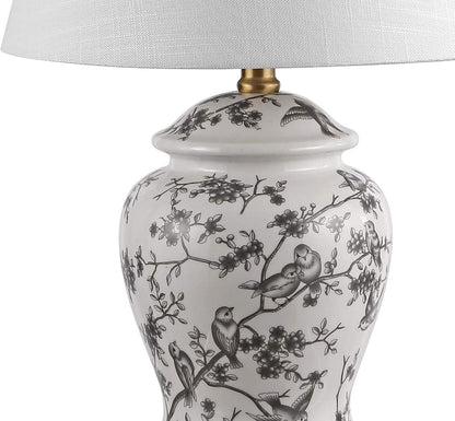 Penelope Ginger Jar 22" LED Table Lamp, Gray/White5