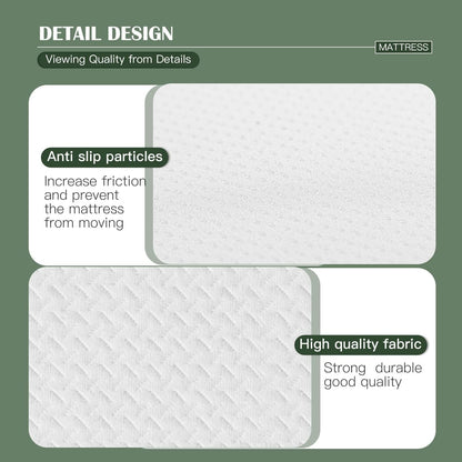 | 8 Inch Twin Mattress | Medium Firm Base Foam Mattress | Removable Washable Zipper Cover | Breathable & Comfortable | White | Bed in a Box | Certipur-Us Certified5