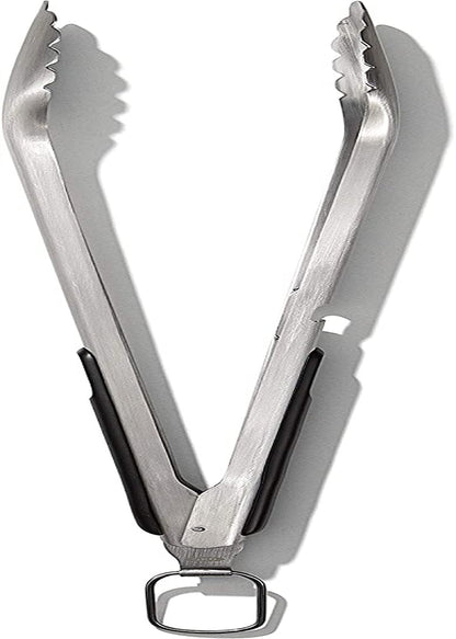 OXO Outdoor Grilling Turner and Tongs Set | Grilling Spatula and Tongs, Beveled Head Slides under Food, Non-Slip Grip, Hanging Ring, Ideal for Grilling & BBQ13