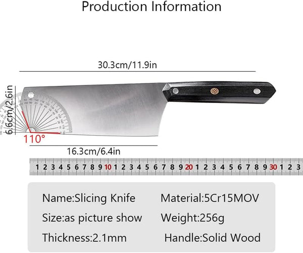 Meat Cleaver, Stainless Steel Kitchen Slicing Knives Chef Meat Cleaver Ultra-Sharp Nakiri Knife Professional Fish Sushi Cooking Cutter2