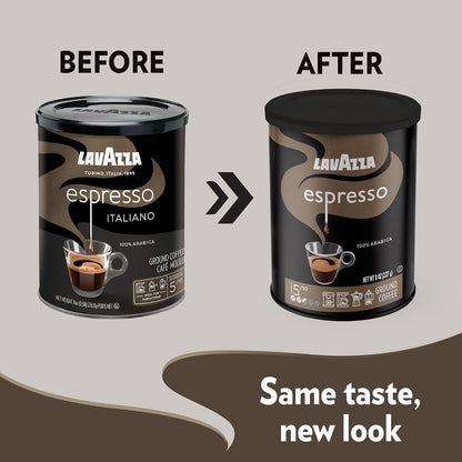 Lavazza Espresso Ground Coffee, Medium Roast, 100% Arabica, 8 Oz Tin (Pack of 4)4