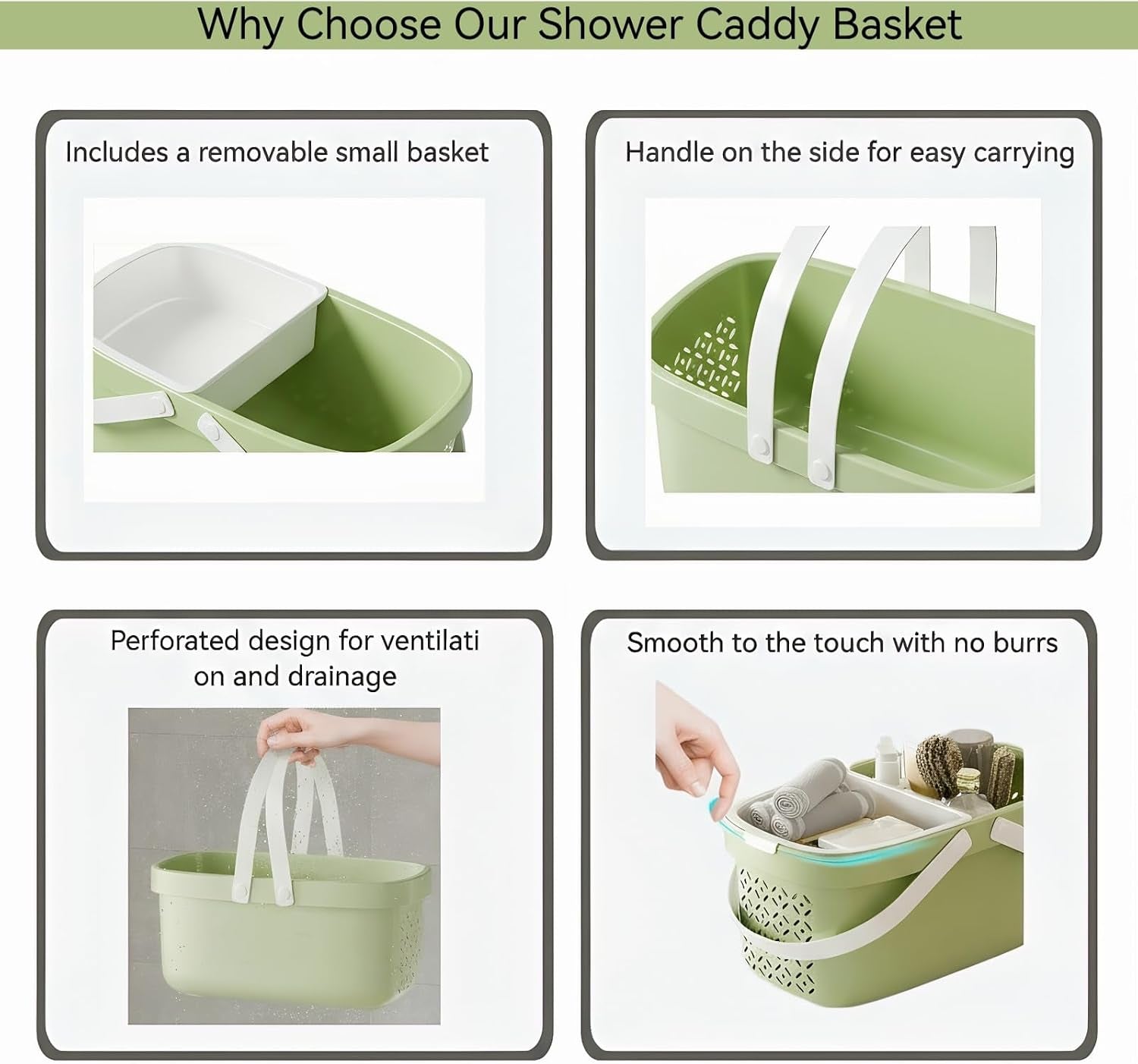 plastic-shower-caddy-basket-storage-basket-with-handle-green